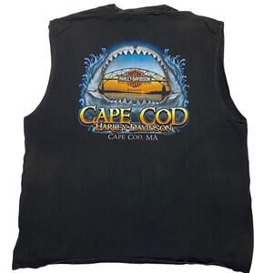 Harley-Davidson Cape Cod Tank Top Shark Teeth Cape Cod MA Bourne Bridge 3XL
